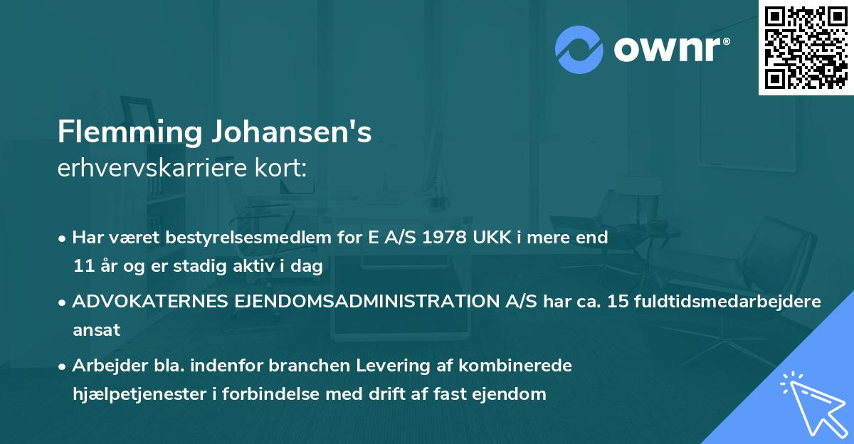Flemming Johansen's erhvervskarriere kort