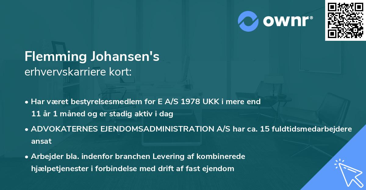Flemming Johansen's erhvervskarriere kort