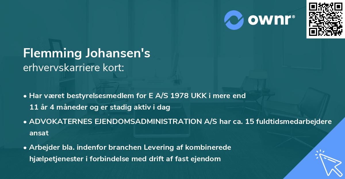 Flemming Johansen's erhvervskarriere kort