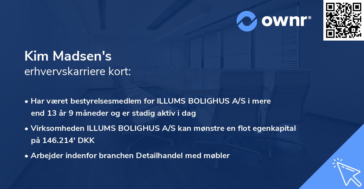 Kim Madsen's erhvervskarriere kort