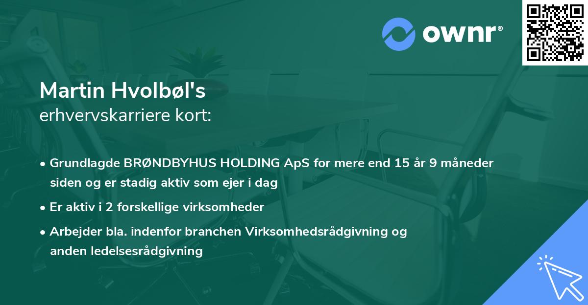 Martin Hvolbøl's erhvervskarriere kort