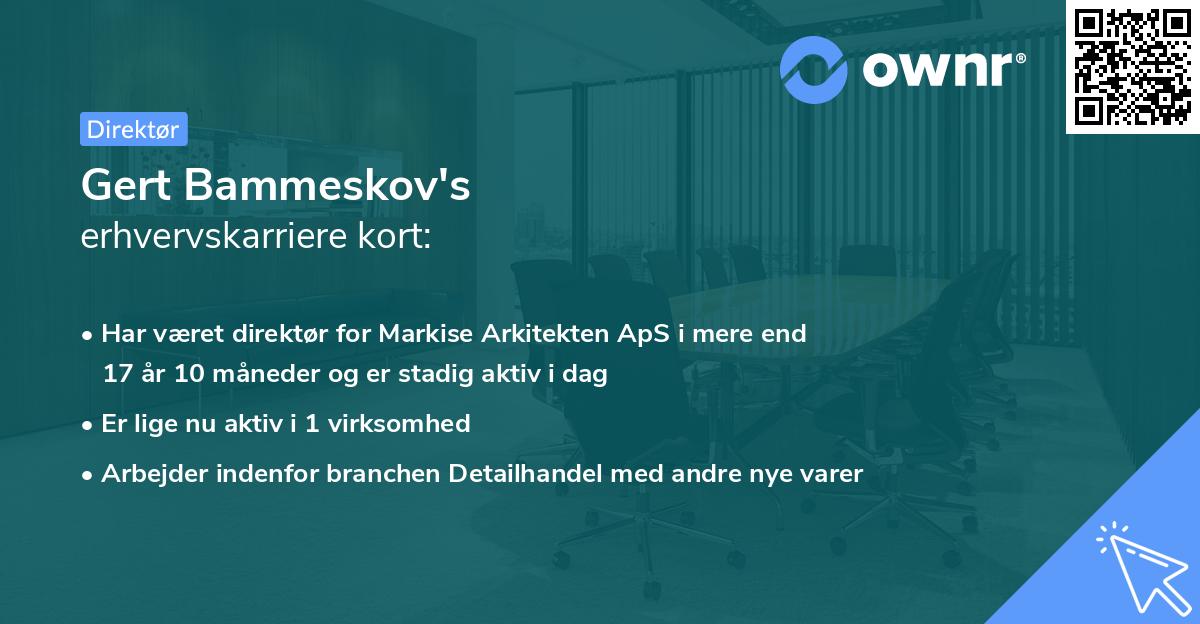 Gert Bammeskov's erhvervskarriere kort