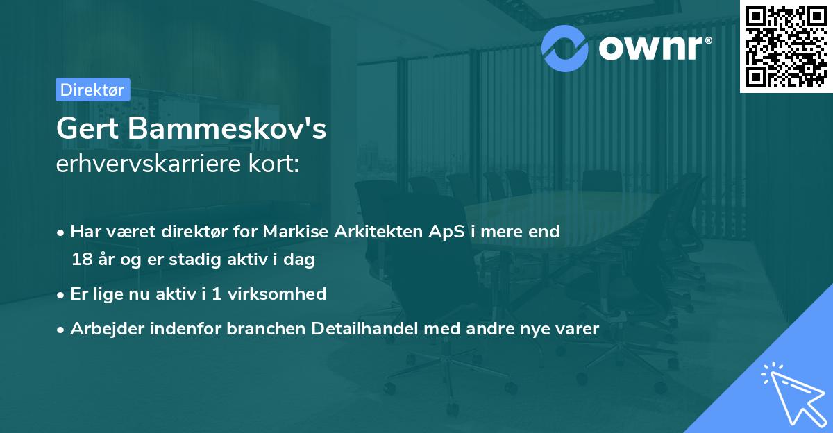 Gert Bammeskov's erhvervskarriere kort