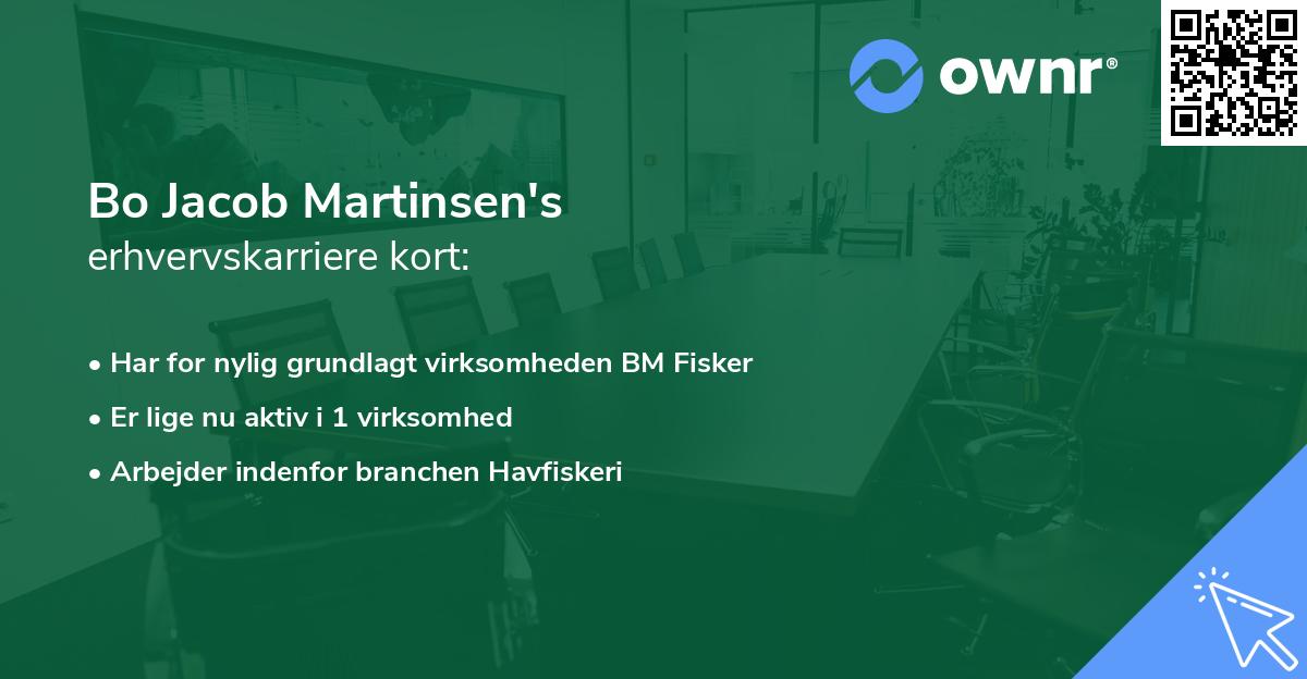 Bo Jacob Martinsen's erhvervskarriere kort