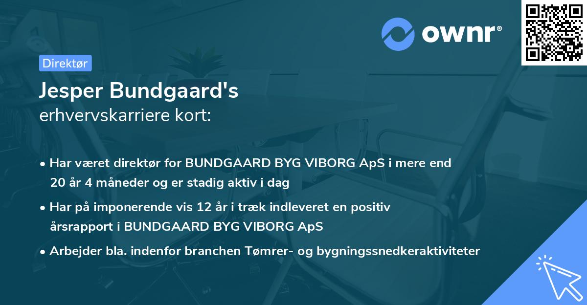 Jesper Bundgaard's erhvervskarriere kort
