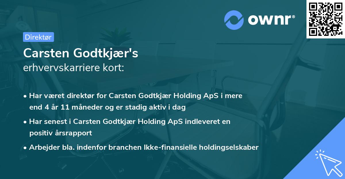 Carsten Godtkjær's erhvervskarriere kort