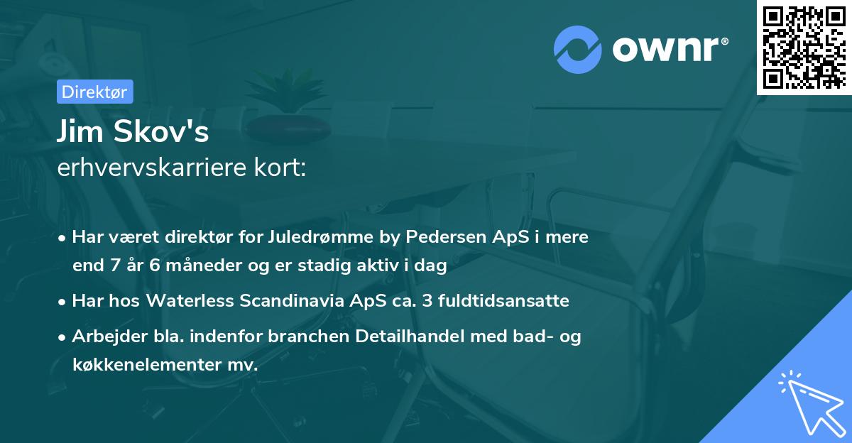 Jim Skov's erhvervskarriere kort