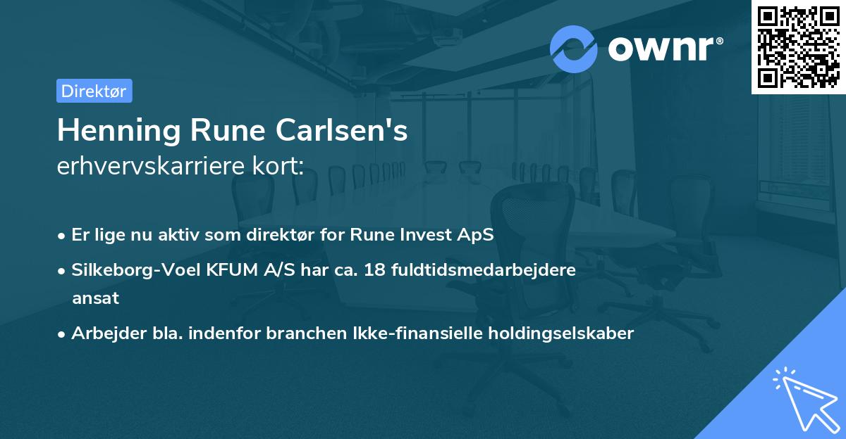 Henning Rune Carlsen's erhvervskarriere kort