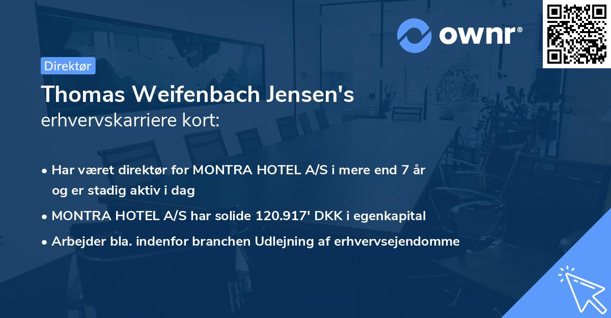 Thomas Weifenbach Jensen's erhvervskarriere kort