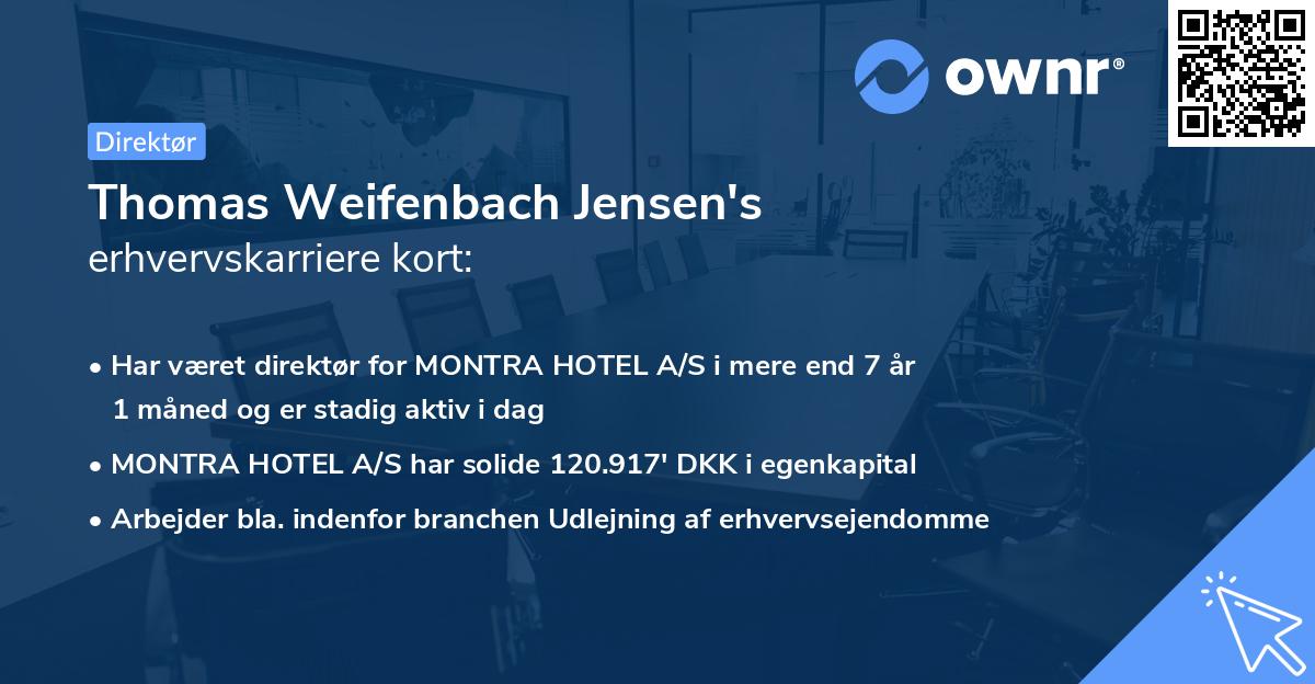 Thomas Weifenbach Jensen's erhvervskarriere kort
