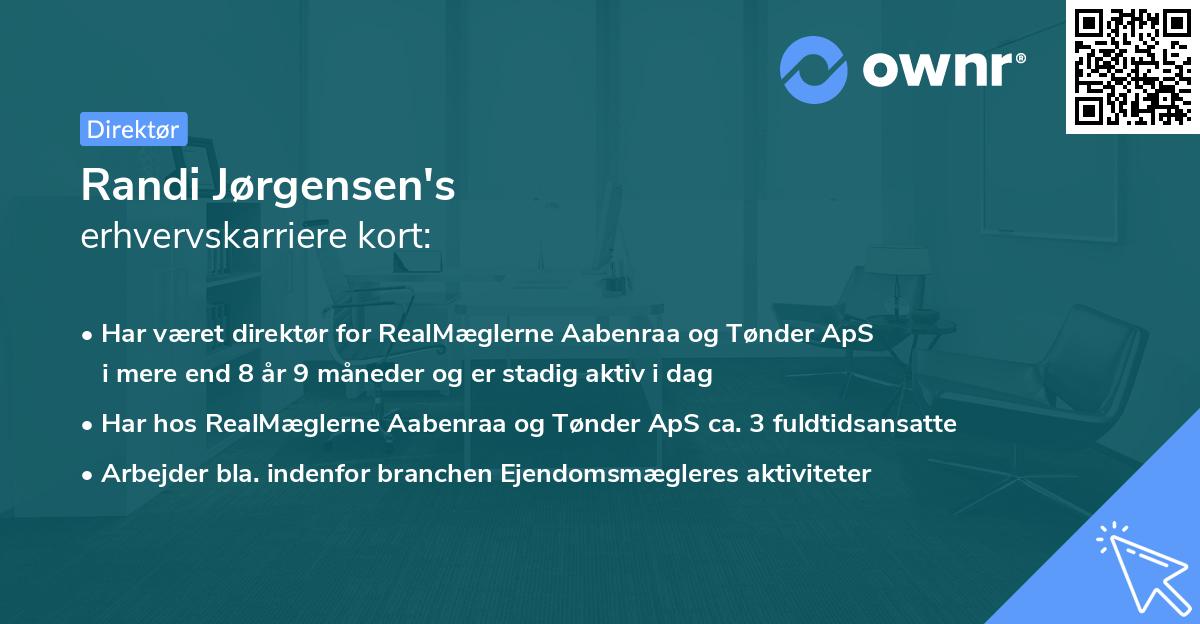 Randi Jørgensen's erhvervskarriere kort