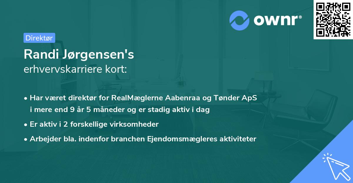 Randi Jørgensen's erhvervskarriere kort