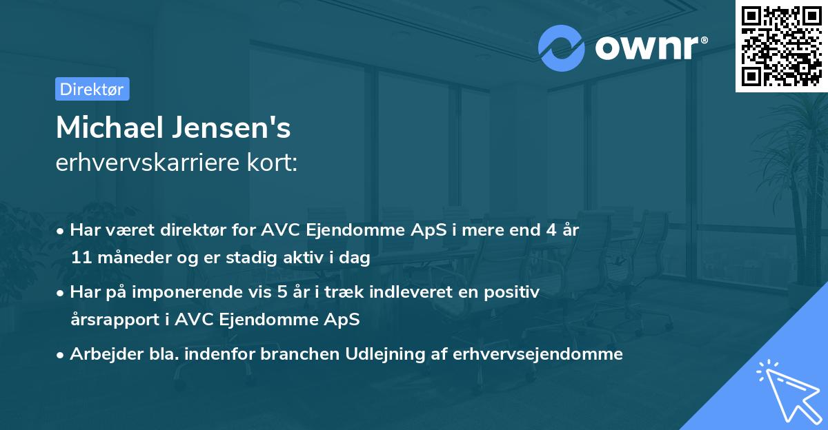 Michael Jensen's erhvervskarriere kort