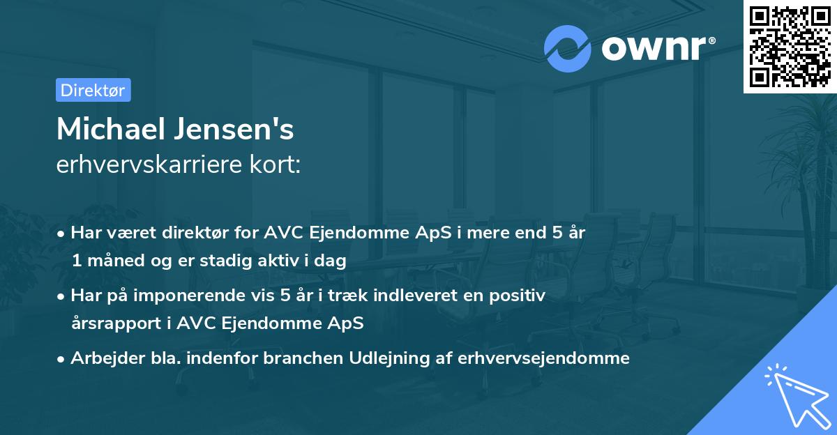 Michael Jensen's erhvervskarriere kort