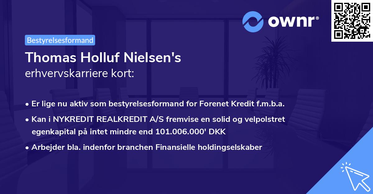 Thomas Holluf Nielsen's erhvervskarriere kort