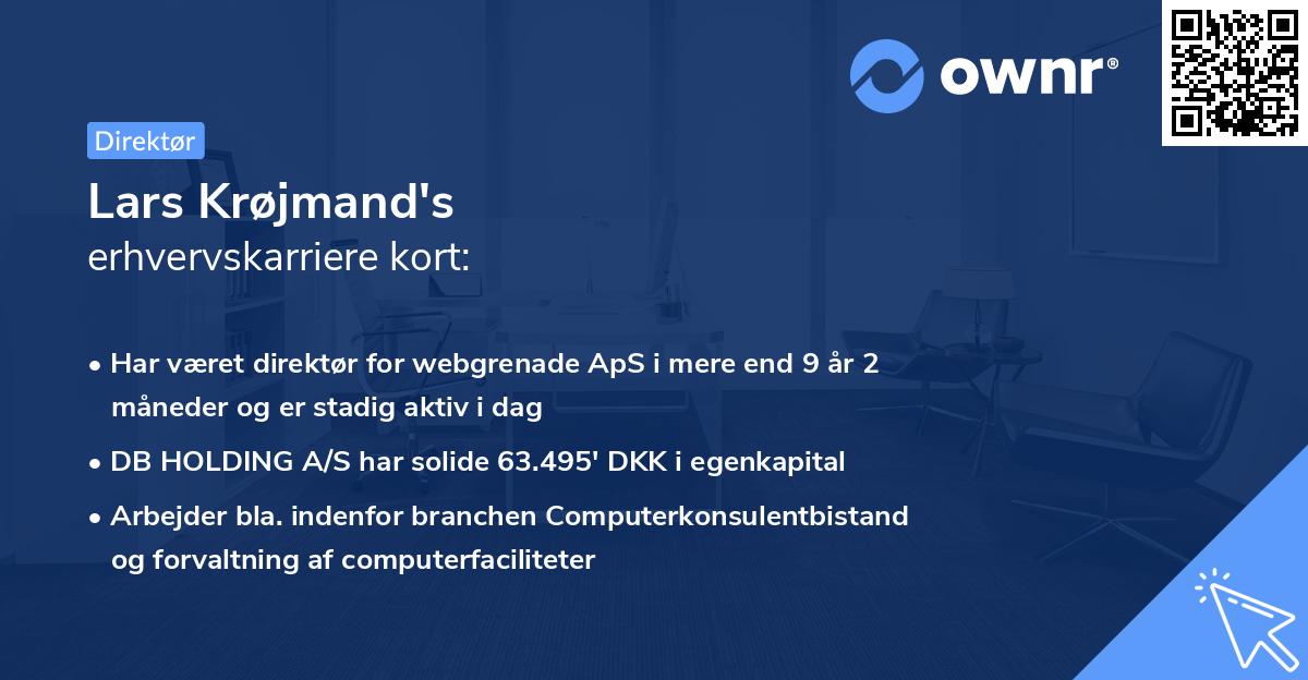 Lars Krøjmand's erhvervskarriere kort