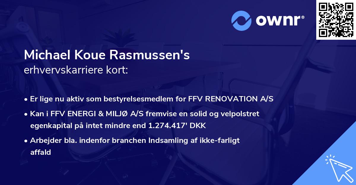 Michael Koue Rasmussen's erhvervskarriere kort