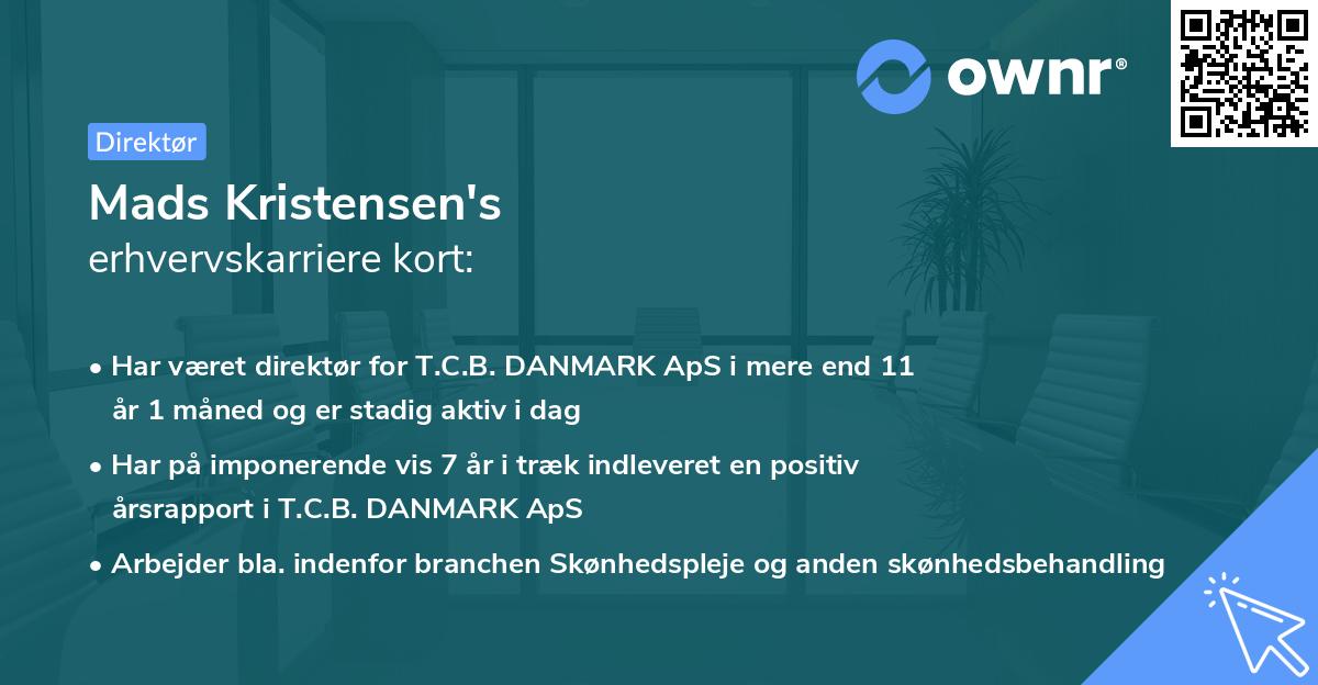Mads Kristensen's erhvervskarriere kort