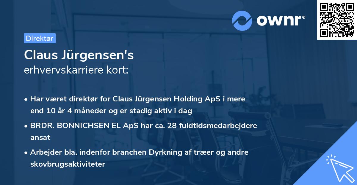 Claus Jürgensen's erhvervskarriere kort