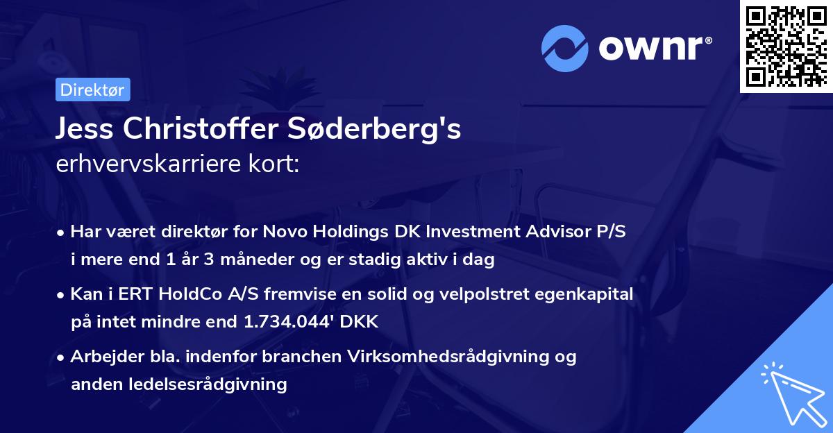 Jess Christoffer Søderberg's erhvervskarriere kort