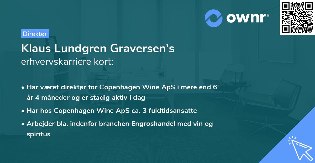 Klaus Lundgren Graversen's erhvervskarriere kort
