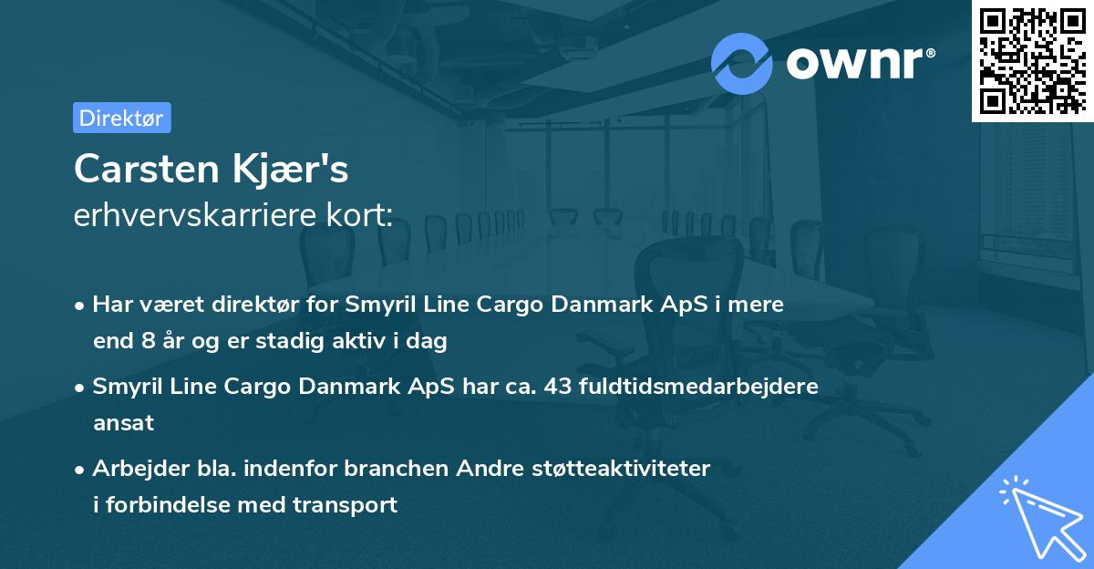 Carsten Kjær's erhvervskarriere kort