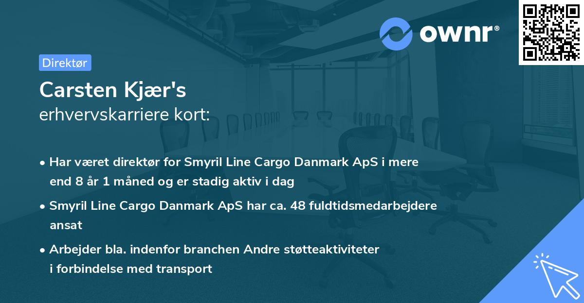 Carsten Kjær's erhvervskarriere kort