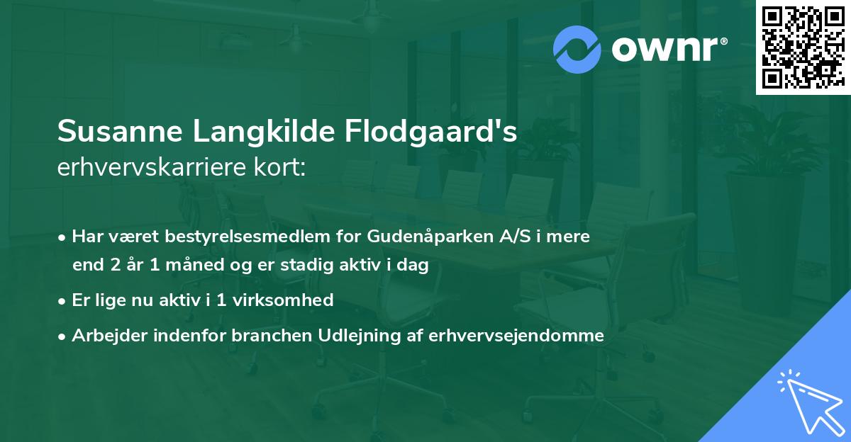 Susanne Langkilde Flodgaard's erhvervskarriere kort