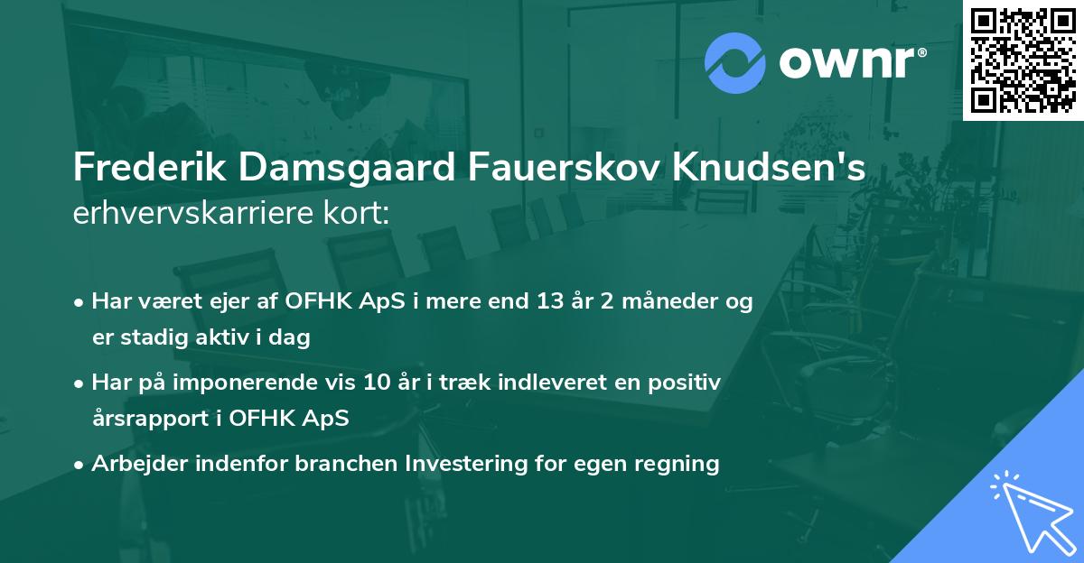 Frederik Damsgaard Fauerskov Knudsen's erhvervskarriere kort