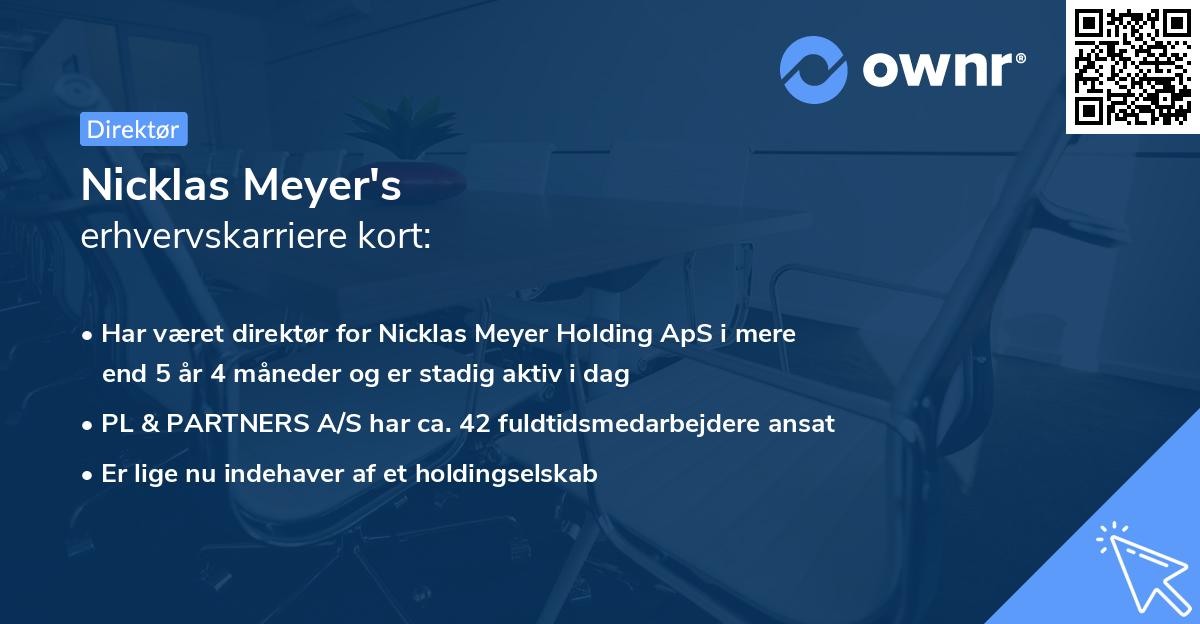 Nicklas Meyer's erhvervskarriere kort