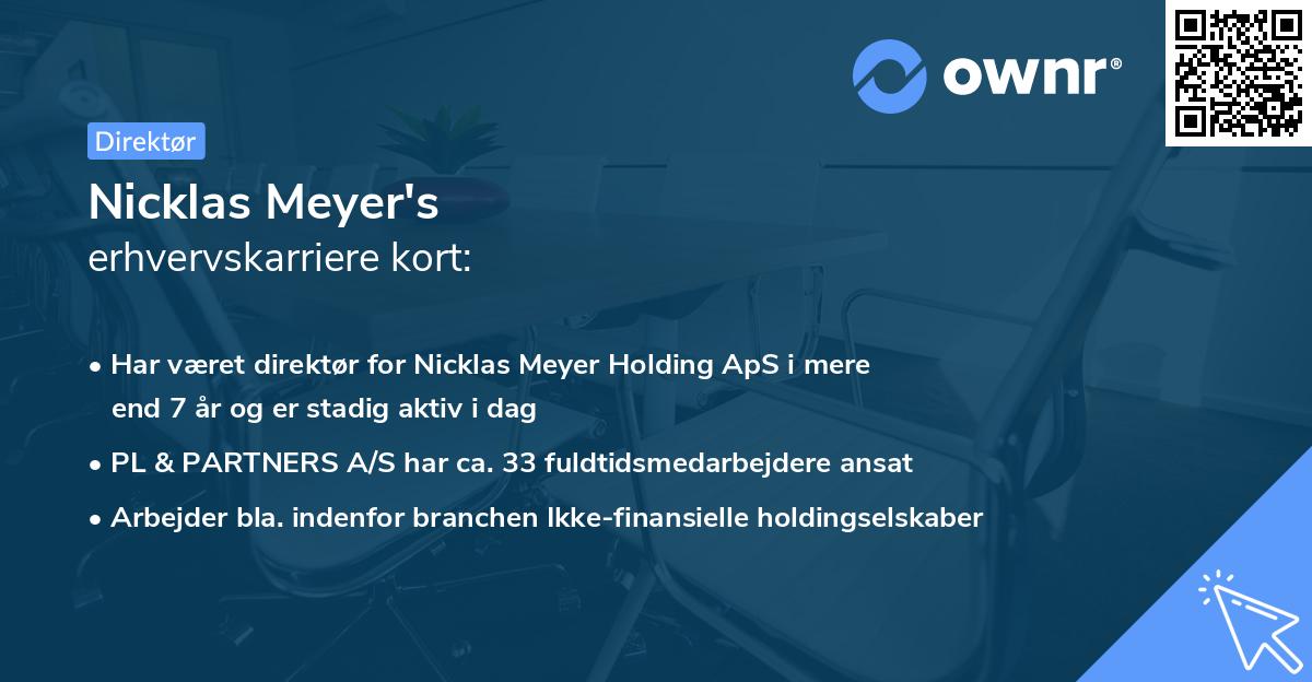 Nicklas Meyer's erhvervskarriere kort
