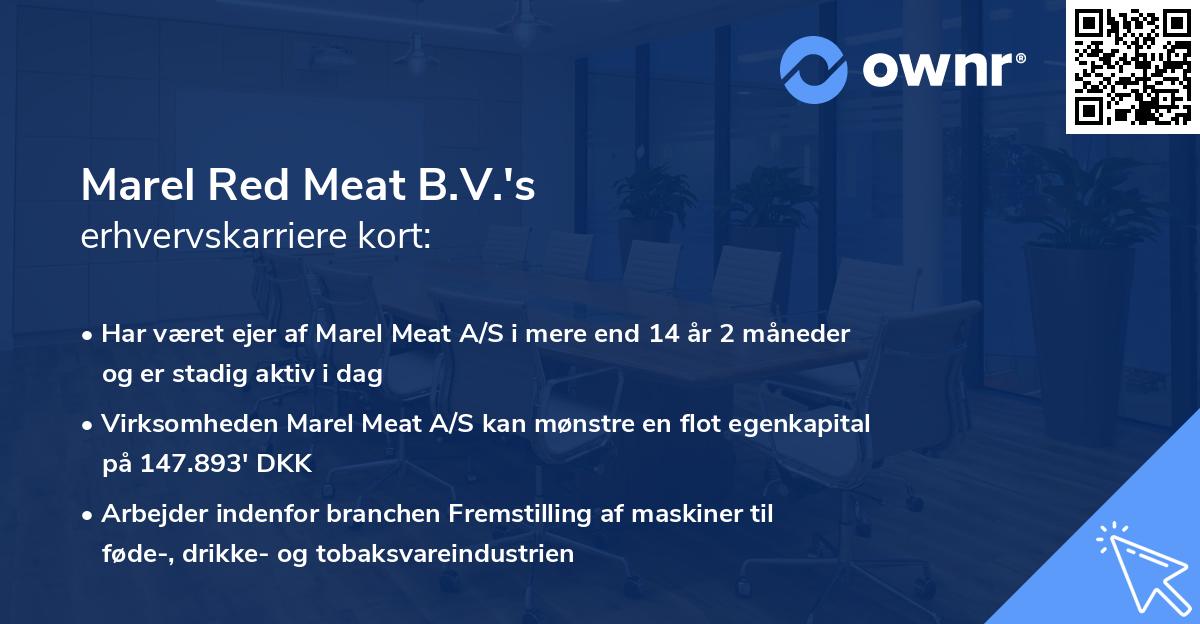 Marel Red Meat B.V.'s erhvervskarriere kort