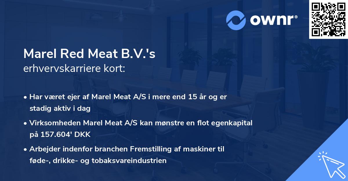 Marel Red Meat B.V.'s erhvervskarriere kort