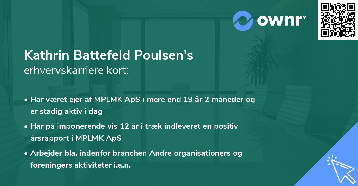 Kathrin Battefeld Poulsen's erhvervskarriere kort