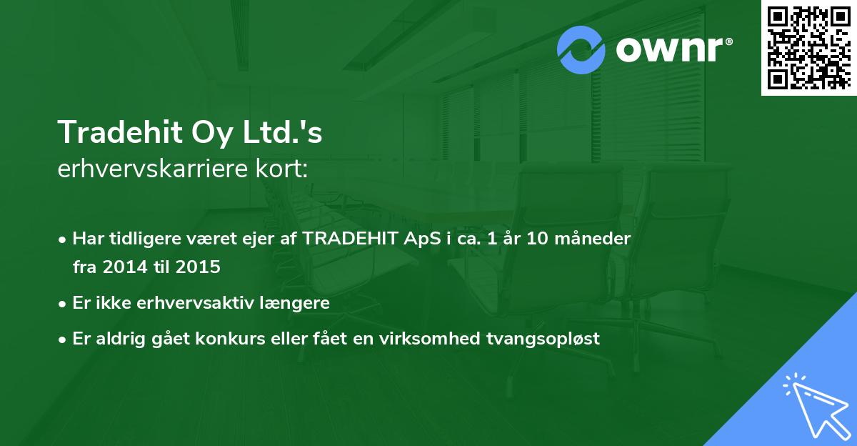 Tradehit Oy Ltd.'s erhvervskarriere kort