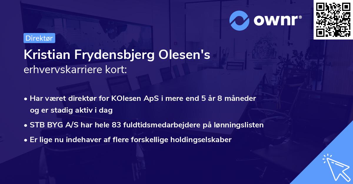 Kristian Frydensbjerg Olesen's erhvervskarriere kort