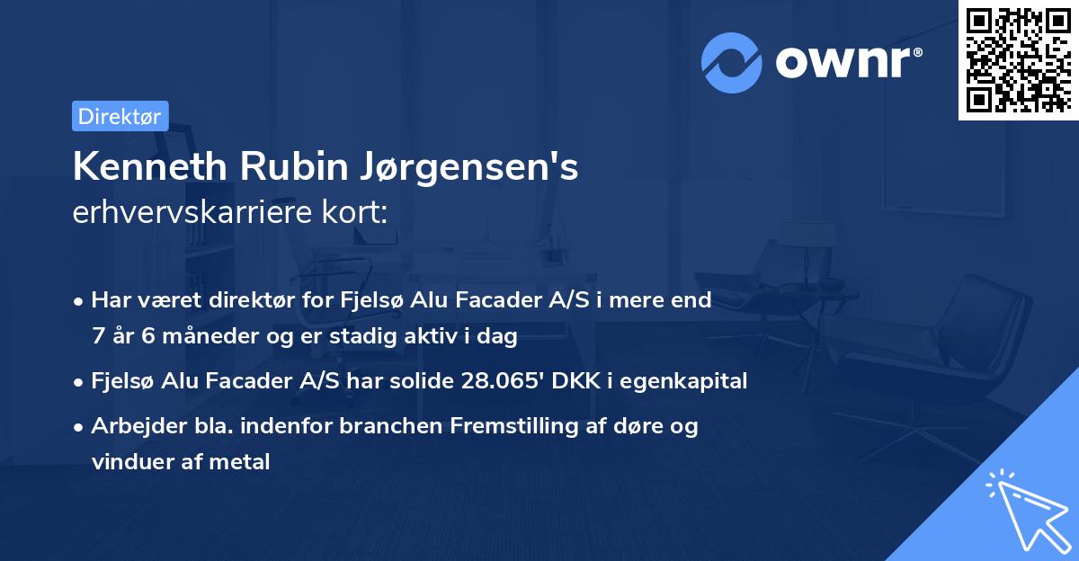 Kenneth Rubin Jørgensen's erhvervskarriere kort