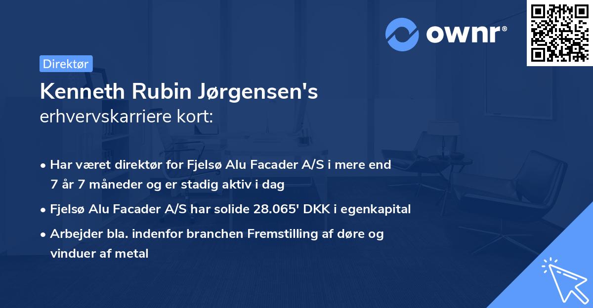 Kenneth Rubin Jørgensen's erhvervskarriere kort