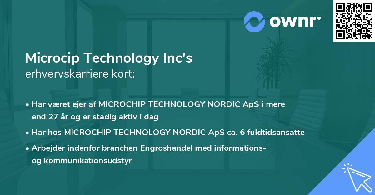Microcip Technology Inc's erhvervskarriere kort