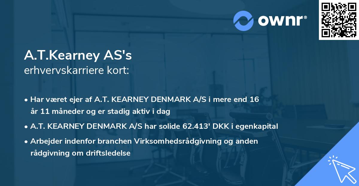 A.T.Kearney AS's erhvervskarriere kort