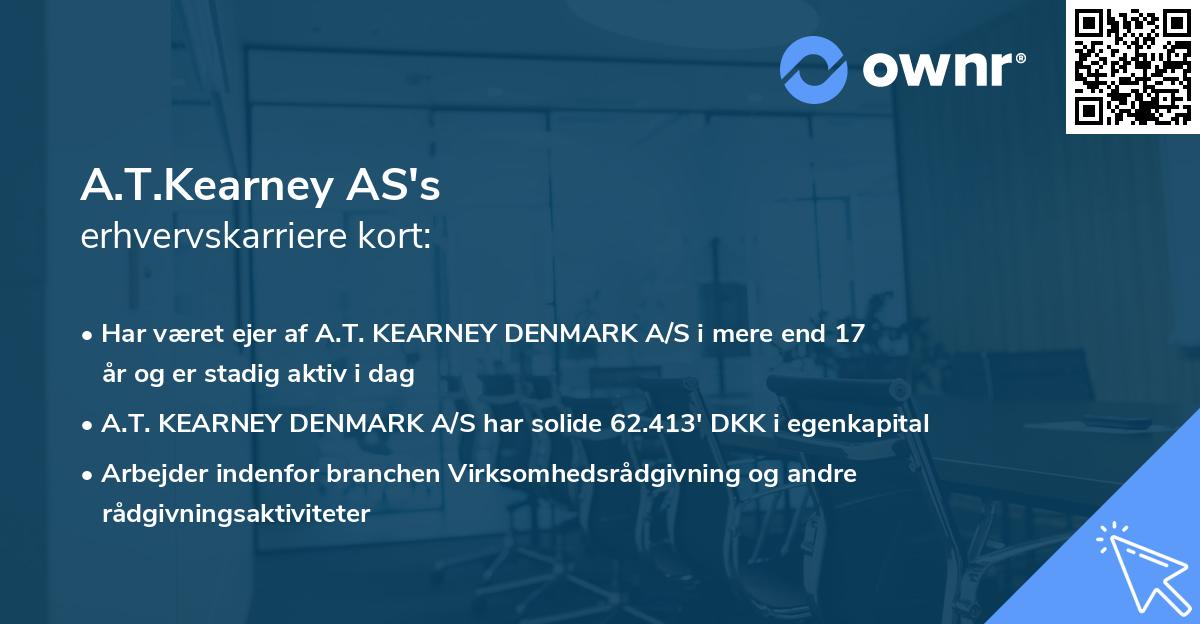 A.T.Kearney AS's erhvervskarriere kort