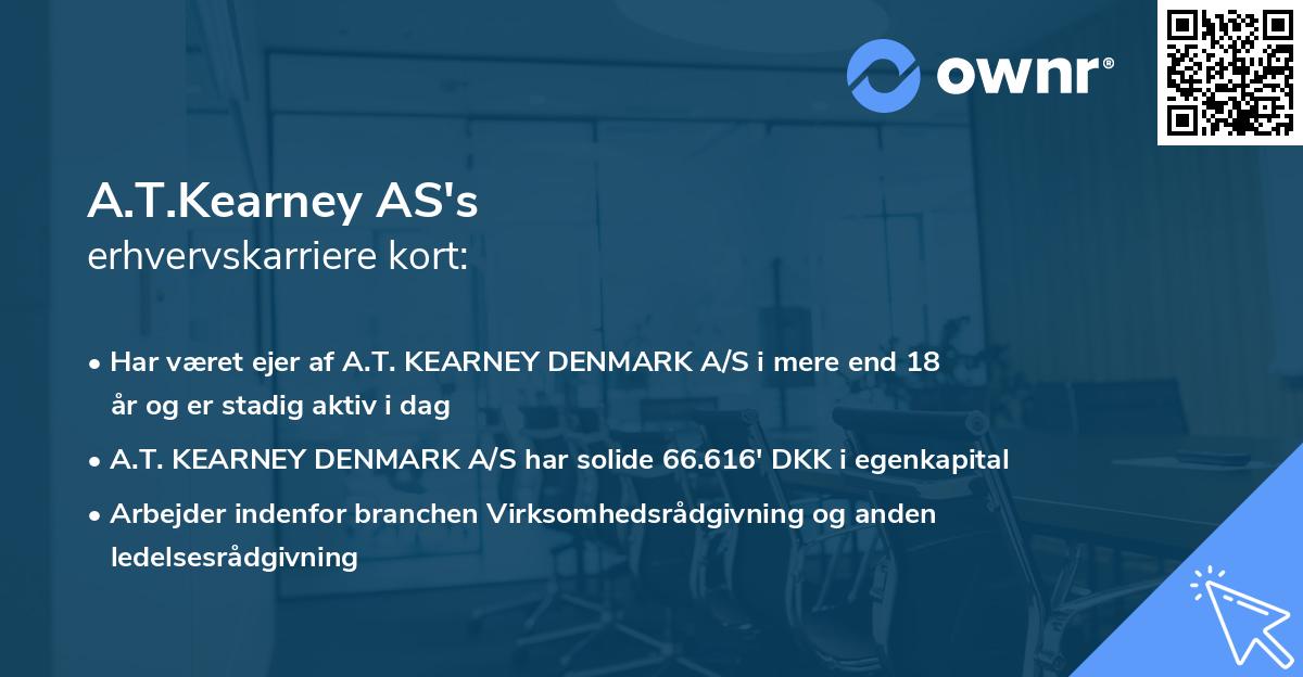 A.T.Kearney AS's erhvervskarriere kort