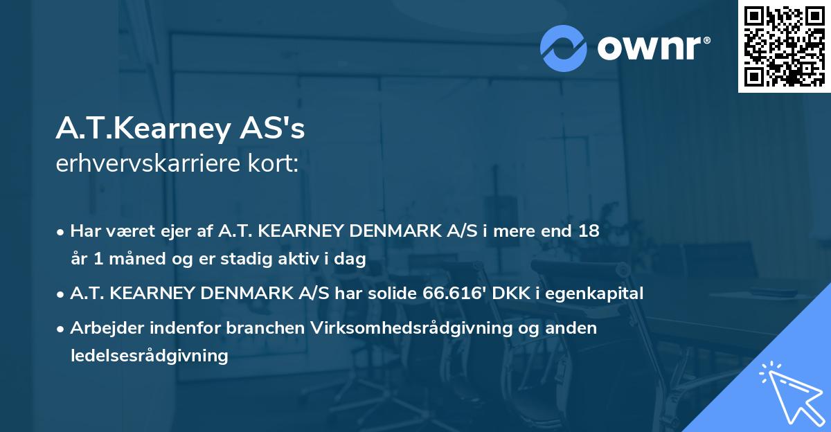 A.T.Kearney AS's erhvervskarriere kort