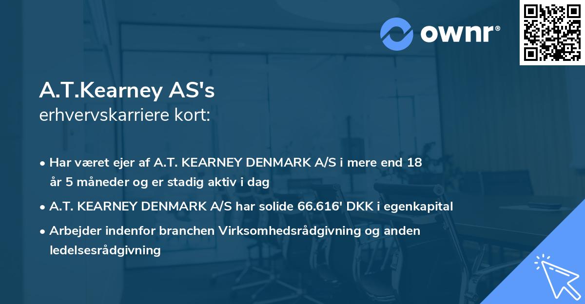 A.T.Kearney AS's erhvervskarriere kort