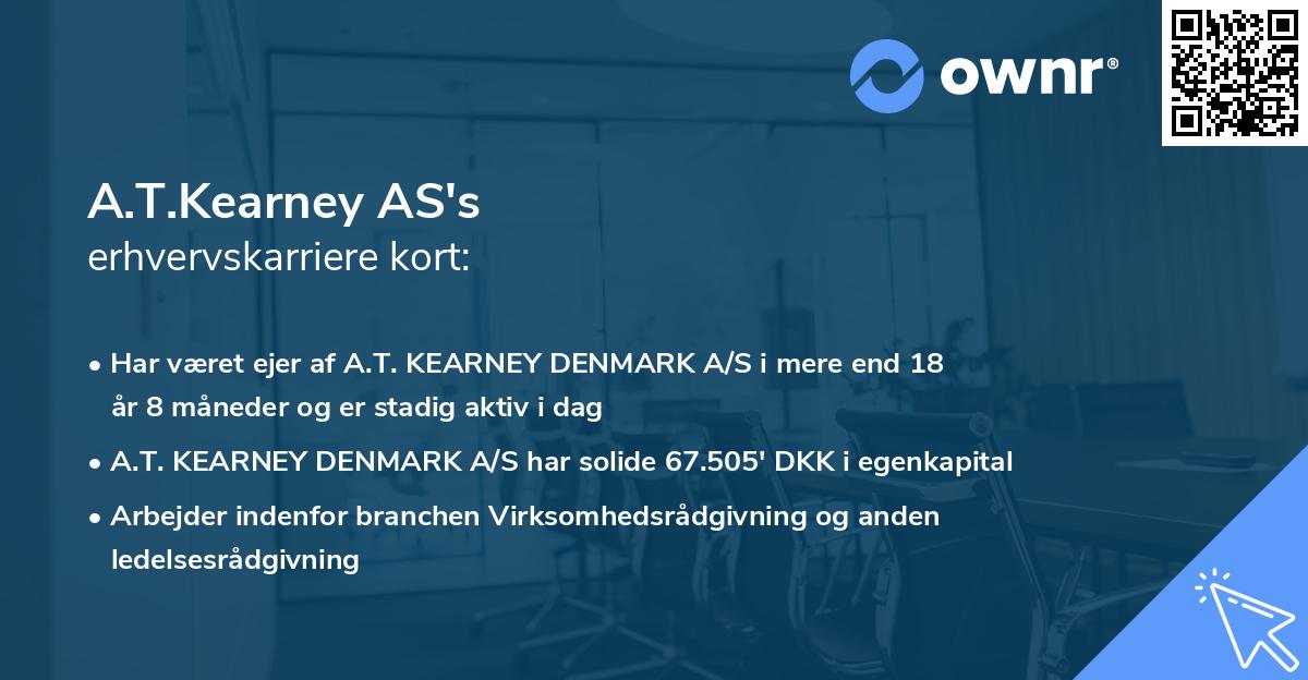 A.T.Kearney AS's erhvervskarriere kort