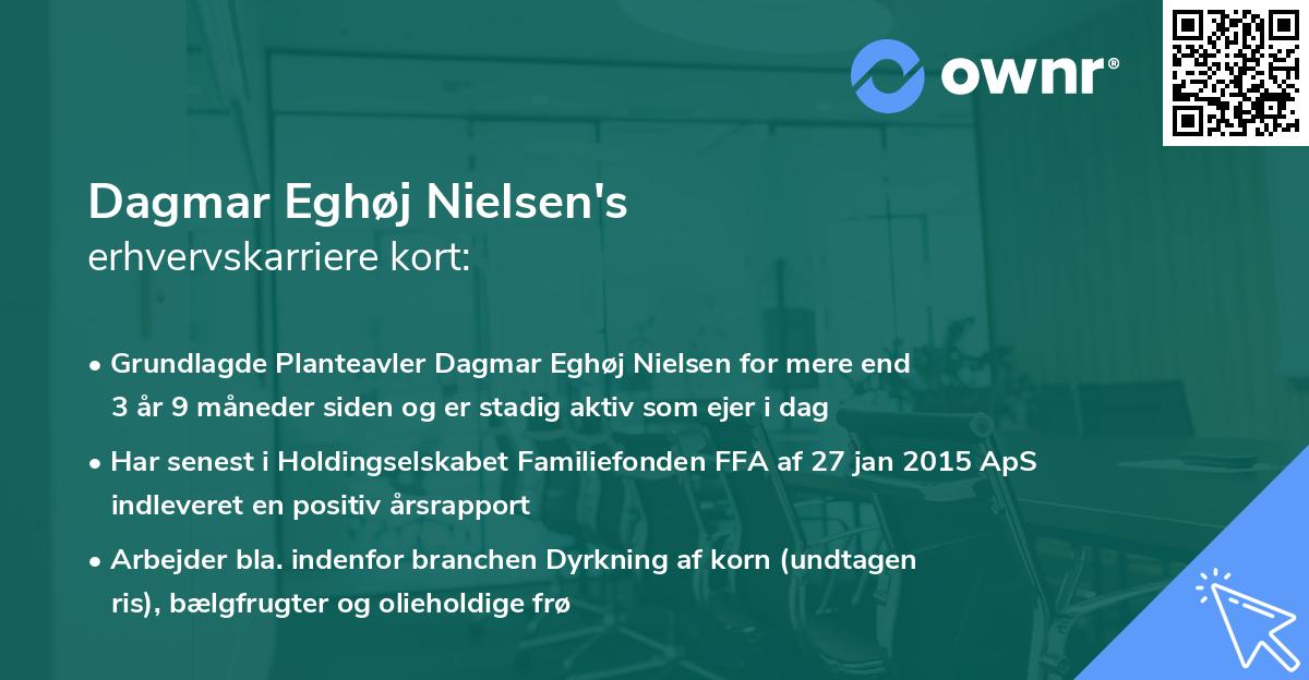 Dagmar Eghøj Nielsen's erhvervskarriere kort