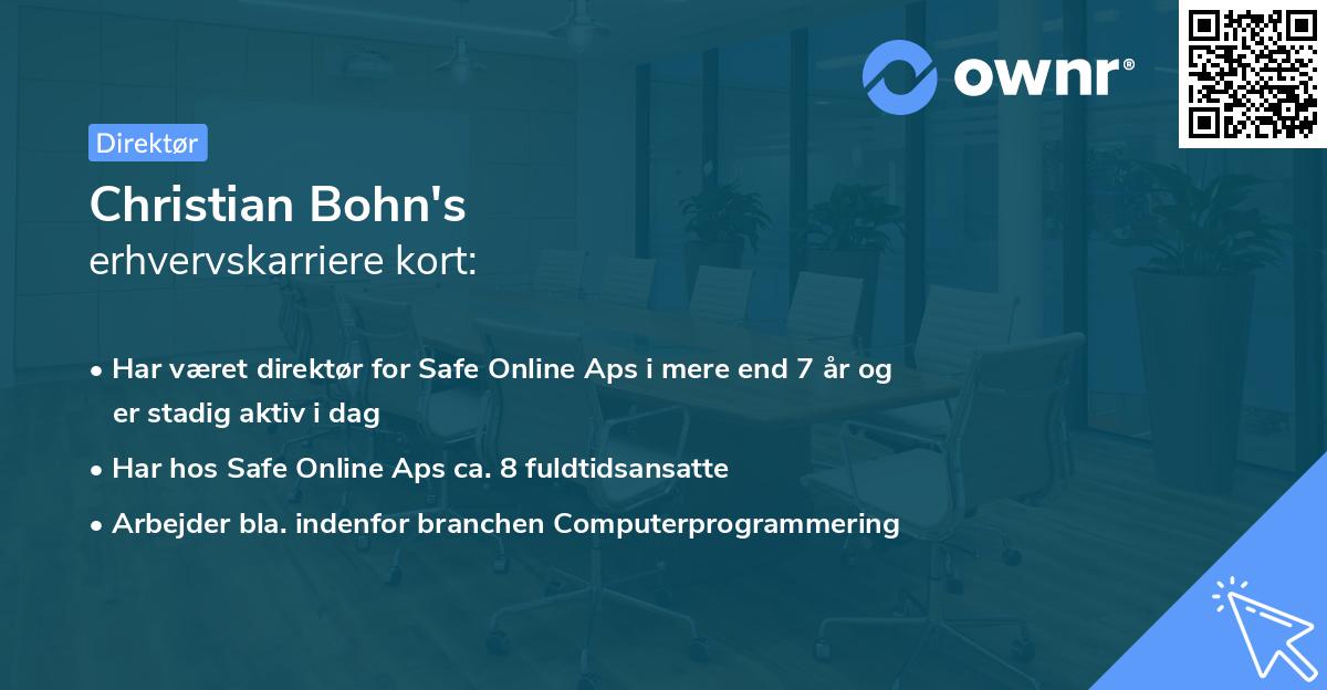 Christian Bohn's erhvervskarriere kort