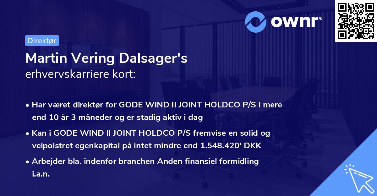 Martin Vering Dalsager's erhvervskarriere kort