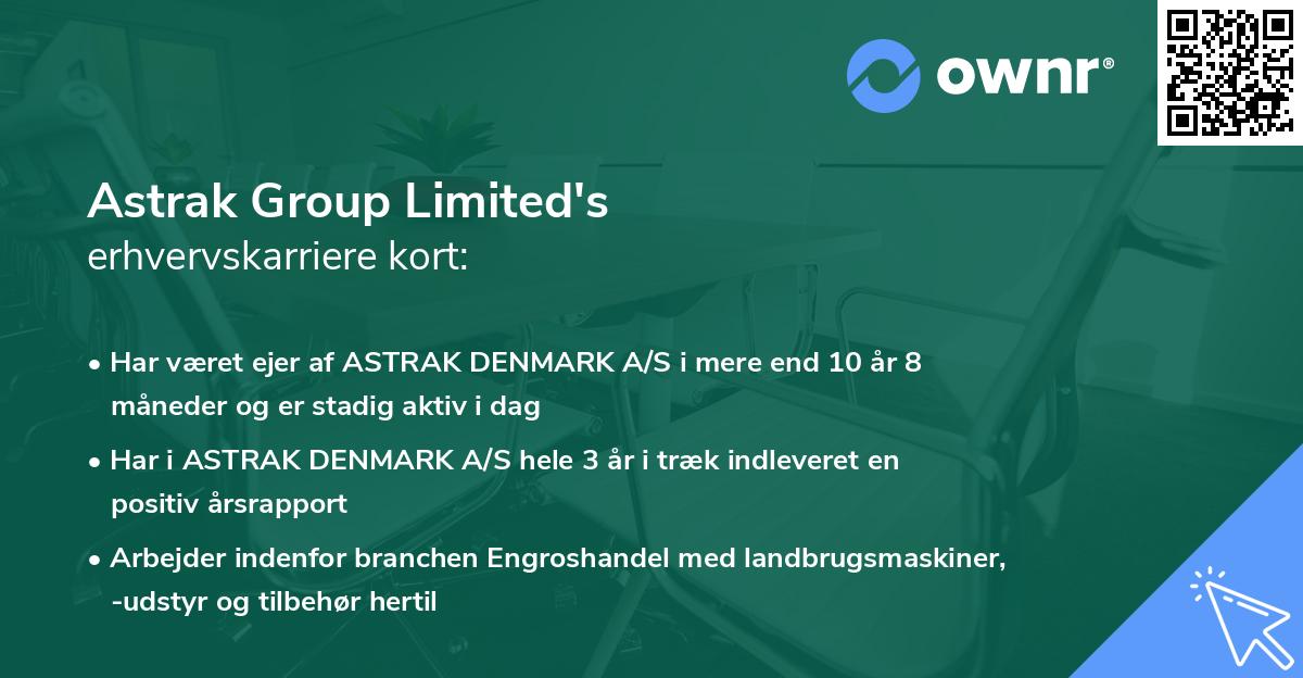 Astrak Group Limited's erhvervskarriere kort