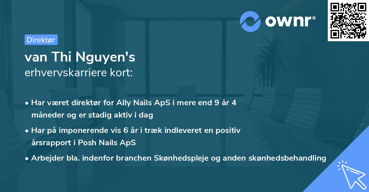 van Thi Nguyen's erhvervskarriere kort
